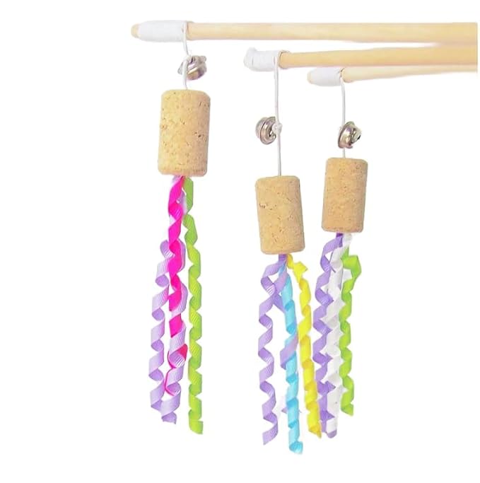Teasing Cat Stick Hemp Rope Rod Wooden Handle